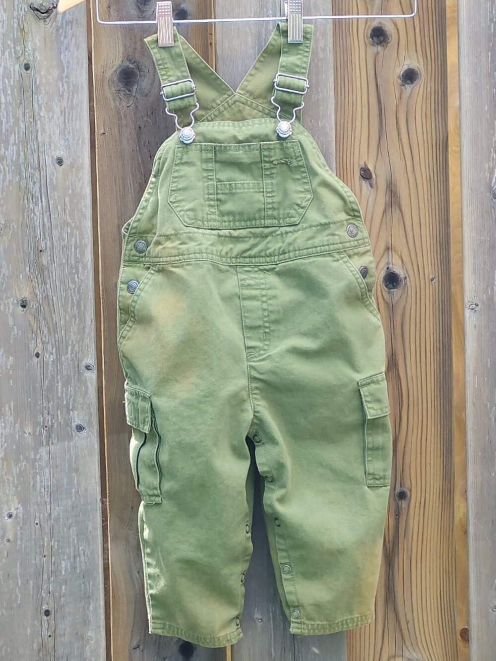 VINTAGE GYMSPORT by GYMBOREE Green Overalls Size XS 1.5-2 Years Cargo Overalls
